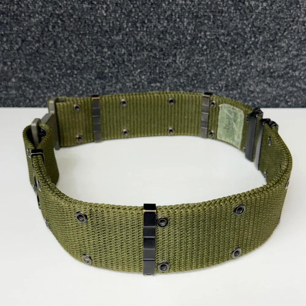 US Military LC-2 Nylon Web Pistol Belt Olive Drab Green Large ALICE Gear 80s Vtg